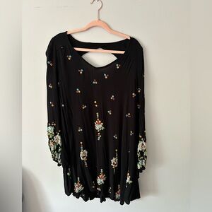 Free People floral crochet mini dress